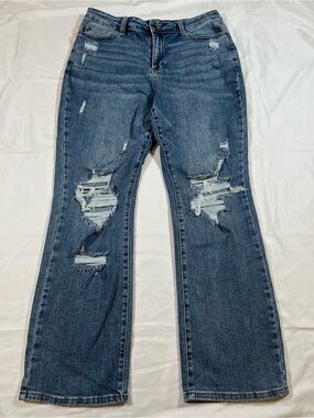 Judy Blue Los Angeles Womens Bootcut Jeans Medium‎ Wash Distressed Size 14